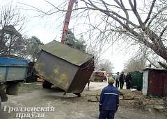 В Октябрьском районе Гродно снесли самовольно установленные гаражи